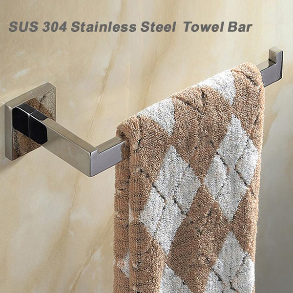 1 pcs SUS 304 Stainless Steel Single Towel Bar Wall Mounted Towel Ring Towel Rack Holder Bathroom Accessories Free Shipping