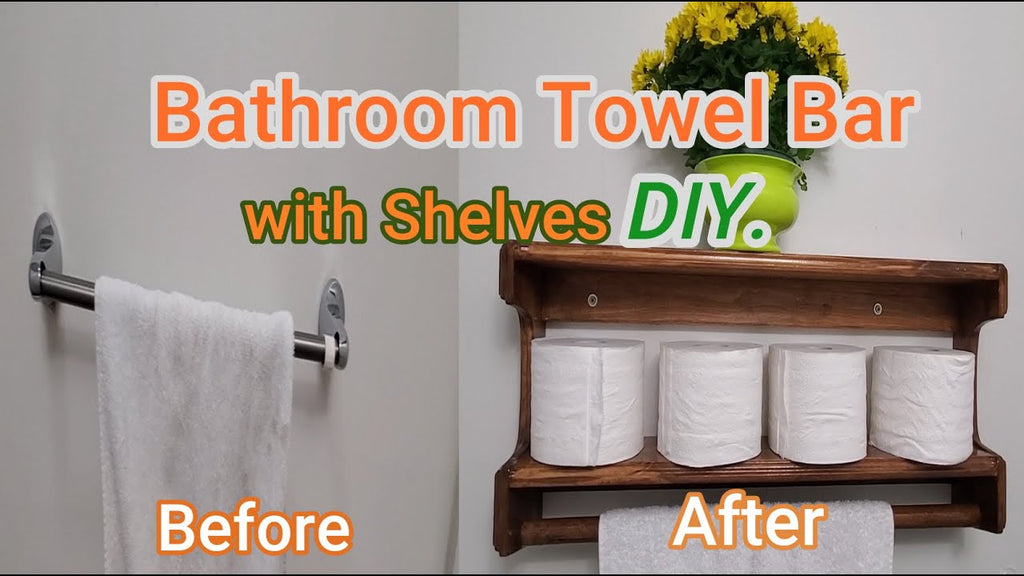 Bathroom Towel Bar with Shelves DIY by Carlit Creates (6 months ago)