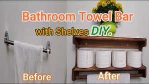 Bathroom Towel Bar with Shelves DIY by Carlit Creates (6 months ago)