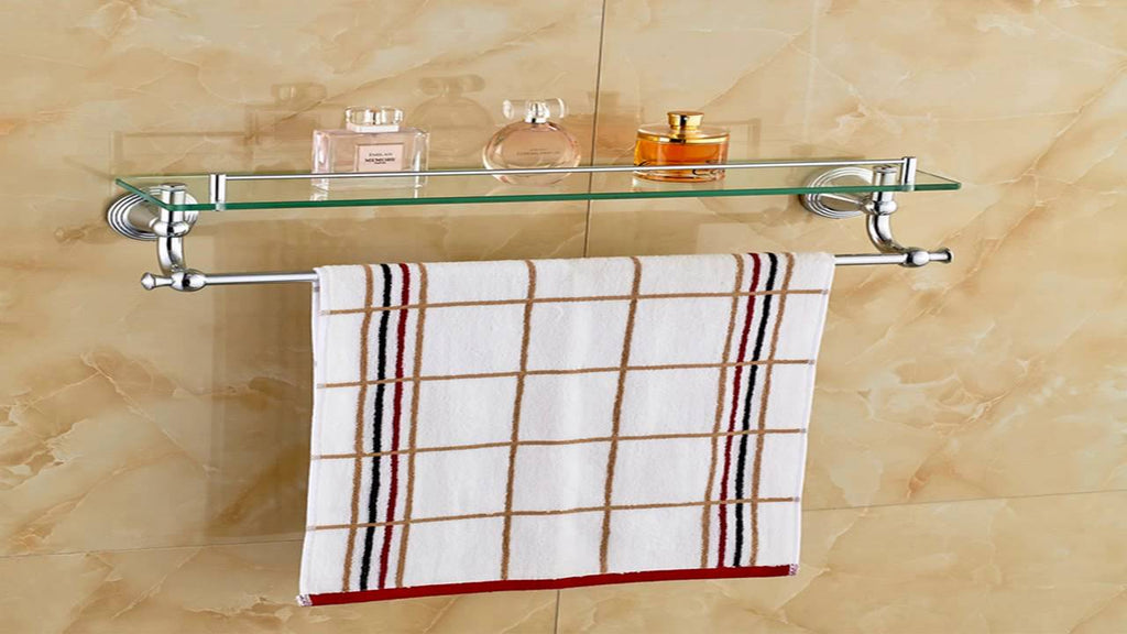 Great buy 2bOshpc The flawless Gift for a friend: Chrome Finish Towel Rack Bathroom Stand Shelf