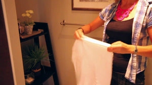 Most people struggle to properly style their towels - watch this quick video to see what you're doing wrong! www.StyledListedSold.com.
