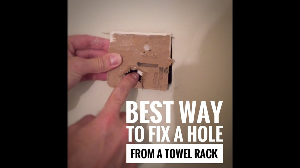 This is the best way to fix a hole in drywall from a towel rack being pulled out