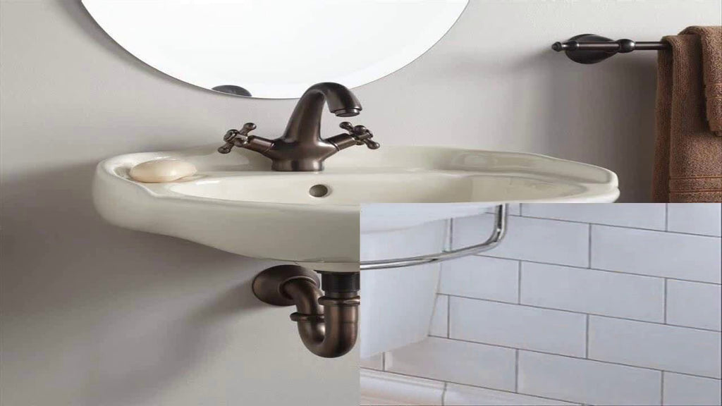 Small Wall Mount Bathroom Sink With Towel Bar.