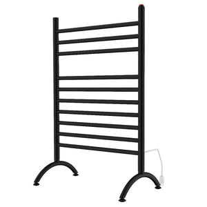 Never worry about a cold, wet towel again with the help of Kingston’s matte black towel warmer (TWF3123MB) from their popular Templeton Collection