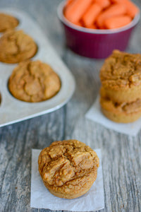 These Carrot Applesauce Muffins are lightly sweetened and kid-friendly