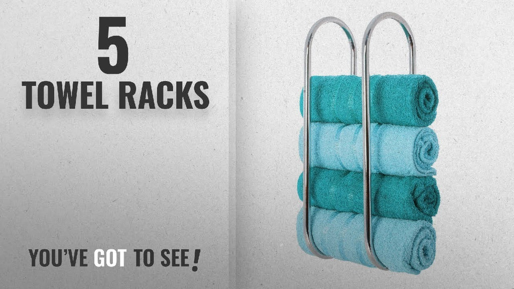 Top 10 Towel Racks [2018]: FiNeWaY@ LIVIVO WALL MOUNTED CHROME TOWEL HOLDER SHELF BATHROOM STORAGE ...