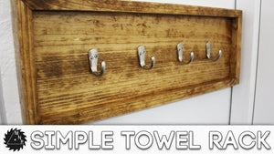 Today we make a simple towel rack for my bathroom