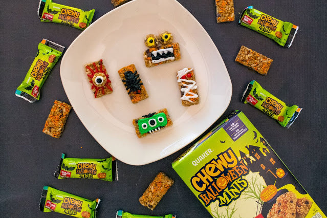How to Make Chewy Halloween Mini Bar Monster Snack
