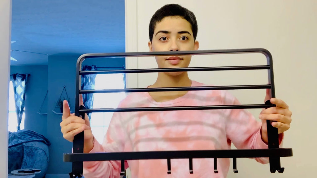 HOONEX Foldable Towel Rack for Bathroom Wall Mounted, with Towel Hooks and Adjustable Towel Bar by Your Favorite Products (2 months ago)