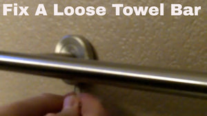 Towel rack or towel bar loose? Here is a quick fix to repair a loose or broken towel bar