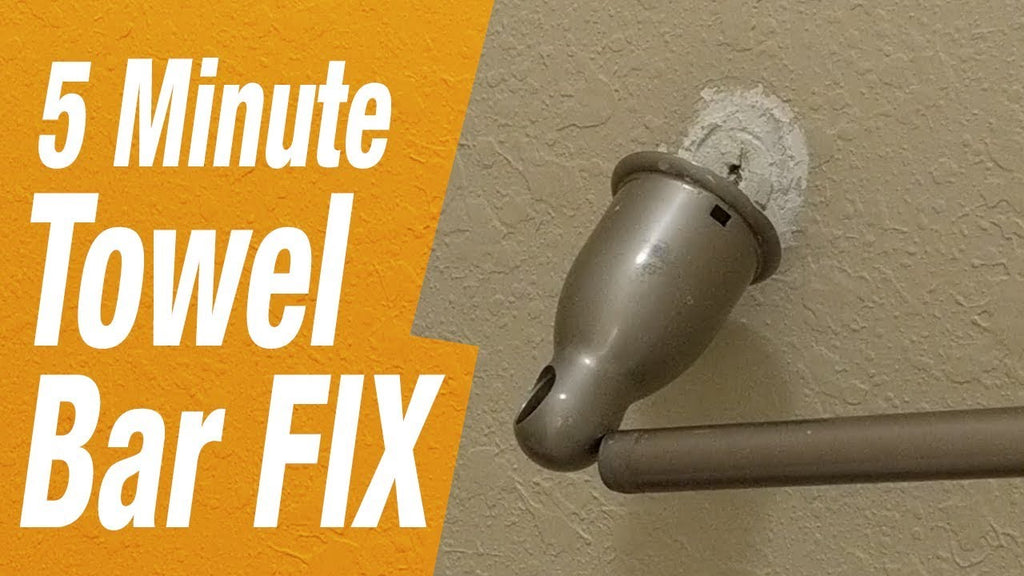 If your bathroom towel hanger got pulled out of the wall this is an easy fix to get it up hanging towels again