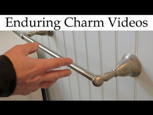 A demonstration of how to tighten up loose towel bars or to remove them for painting or other needs