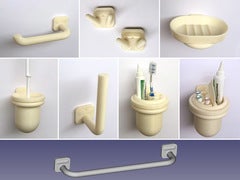 Bathroom accessories complete professional set