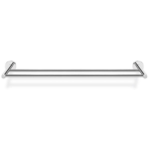 SCBA Twist 23.6 inch Double Towel Bar Rail Holder Hanger Bath Towel Rack, Brass