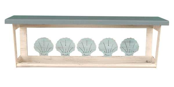 Sea Shell Nautical 24" Towel Bar Shelf