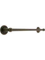 18 Brass Towel Bar With Classic Rosettes In Oil Rubbed Bronze. Antique Hardware.