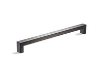 12 Inch Square Rectangle Flat Shape Stainless Steel Modern Contemporary Entry Door Handle Towel Bar Pull Shower Glass Sliding Barn Door Interior Exterior Door Pull Push Matte Black Paint Finish