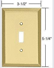 C.R. LAURENCE MMP3BR CRL Brass Single Toggle Metal Mirror Plate