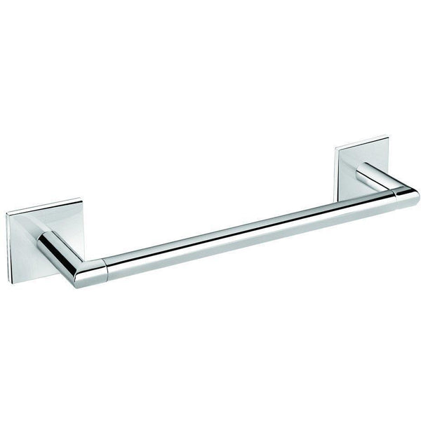 Square Self-Adhesive Towel Bar Rail Holder Hanger Bath Towel Hanging Rack Chrome