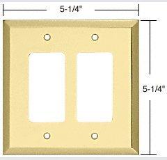 C.R. LAURENCE MMP13BR CRL Brass Double Decora Metal Mirror Plate