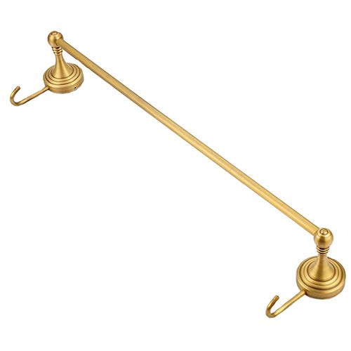 Ping Bu Qing Yun Towel Rack - Copper, European Antique Single Rod with Hook Bathroom Hardware Accessories Towel Bar, Suitable for Bathroom, Family, Balcony - A Variety Towel Rack