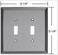 C.R. LAURENCE MMP8BN CRL Brushed Nickel Double Toggle Metal Mirror Plate
