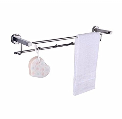 YMFIE Stainless Steel Mirror polishing Towel Rack Bathroom Towel Rod Belt Hook 60cm