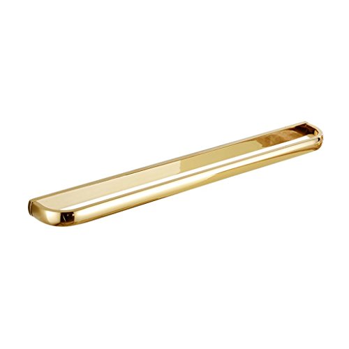 Ping Bu Qing Yun Towel Rack - Stainless Steel, Simple Gold-Plated European Metal Single Rod Perforated Towel Rack, Suitable for Bathroom, Home -57X7X2.5cm Towel Rack