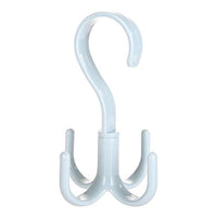 Sacow Multifunction Rotate Hooks, Belt Tie Bag Scarf Closet Organizer Holder Hanger Rack (Blue)