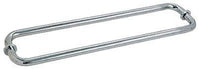 C.R. LAURENCE SDTB18X18PN CRL Polished Nickel 18" Back-to-Back Towel Bars for Glass