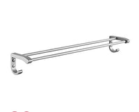Ping Bu Qing Yun Towel Rack - Space Aluminum, Double Pole, Perforated, Durable, Anti-oxidation, Easy To Install, Wall-mounted Bathroom Perforated Towel Rack, Suitable For Bathroom, Home - 60x13x9cm To