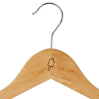 Popsicle Maple Clothes Hangers - Wooden Suit Hanger - Laser Engraved Design - Wooden Hangers for Dresses, Wedding Gowns, Suits, and Other Special Garments
