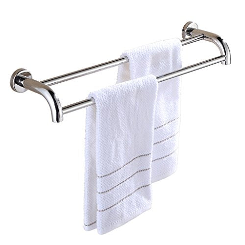 Ping Bu Qing Yun Towel Rack - Stainless Steel, Perforated, High and Low Double Pole, Mirror, Wall-Mounted Bathroom Towel Rack, Suitable for Bathroom, Kitchen - Available in A Variety of Sizes Towel r