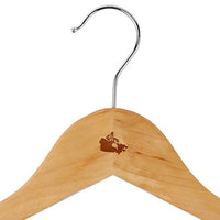 Canada Maple Clothes Hangers - Wooden Suit Hanger - Laser Engraved Design - Wooden Hangers for Dresses, Wedding Gowns, Suits, and Other Special Garments