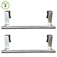 Evelots Towel Bars-Kitchen-Bathroom-in or Out Cabinet Door-Stainless -Set of 2