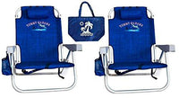 2 Tommy Bahama Backpack Beach Chairs/ Blue + 1 Medium Tote Bag