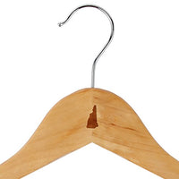 New Hampshire Maple Clothes Hangers - Wooden Suit Hanger - Laser Engraved Design - Wooden Hangers for Dresses, Wedding Gowns, Suits, and Other Special Garments