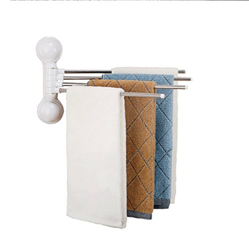 Ping Bu Qing Yun Magic Sucker Four Towel Rack Bathroom Rack Fold Towel Rack Bathroom Accessories Set 22.5cm 32cm 6.8cm Towel Rack