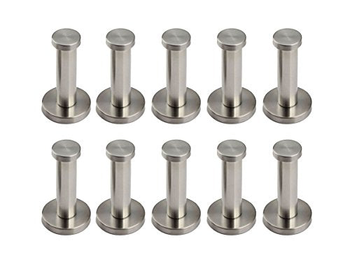 eForwish Stainless Steel Coat Hooks Wall Mounted - Backpack Hooks Hat Hooks Single Hooks Bath Towel Hook Heavy Duty Hangers (2",Pack of 10)