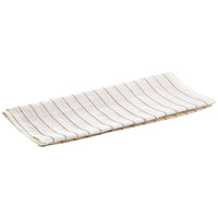 Winco BTGP-21, 16x29-Inch Cotton Red Pinstripe Glass Polishing Towel