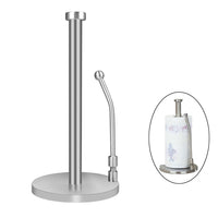 Paper Towel Stand Holder,Good Grips Simply Tear Standing Paper Towel Holder Countertop Roll Holder and Dispenser For Kitchen Home Use,Stainless Steel