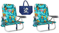2 Tommy Bahama Backpack Beach Chairs/Turquoise + 1 Medium Tote Bag