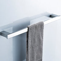 Ping Bu Qing Yun Stainless Steel Square Mirror Towel Bar Single Rod Long Bathroom Hardware Pendant Bright Towel Rack Towel Rack 7.5cm60cm Towel Rack