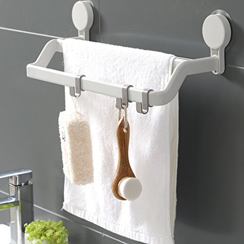 Ping Bu Qing Yun Hanging Towel Rail Toilet Bathroom Rag Kitchen Sucker Double Towel Rail 50cm10.5cm43.5cm Towel Rack