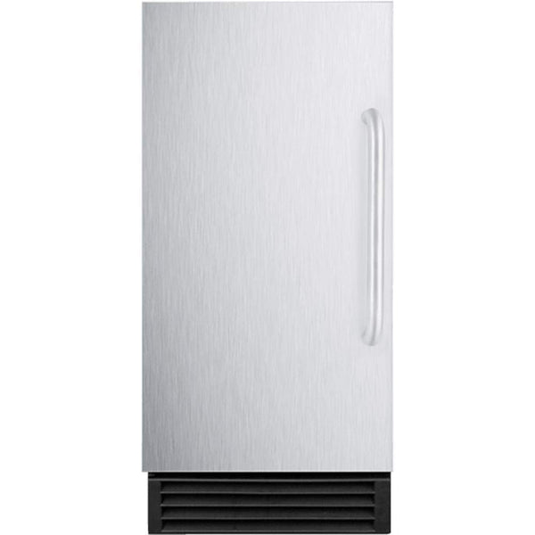 BIM44GADA 15"" Built-In Commercial Energy Star Ice Maker with Automatic Defrost Integrated Door Frame Reversible Door Insulated Storage Bin and Clear Cube Ice in Stainless Steel
