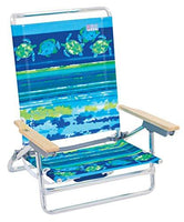 Classic 5 Position Lay Flat Folding Beach Chair : Sports & Outdoors