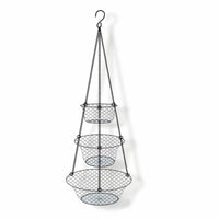 3-Tier Hanging Basket, Storage Organizer for Fruits,Vegetables, Accessory,Perfer for Kitchen and Bathroom