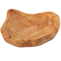 COSPRING Root Wood Dish, Party Platter and Tray for Sandwich Bread Serving, appetizer display, Vintage ring dish, Hand Carved Artworks (6 inch)