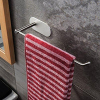 Taozun Self Adhesive Towel Bar 11-Inch Hand Dish Towel Rack Stick on Towel Holder for Bathroom Kitchen, No Drilling SUS 304 Stainless Steel