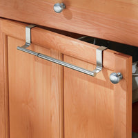 InterDesign Forma Over-the-Cabinet Expandable Kitchen Dish Towel Bar Holder - Brushed Stainless Steel